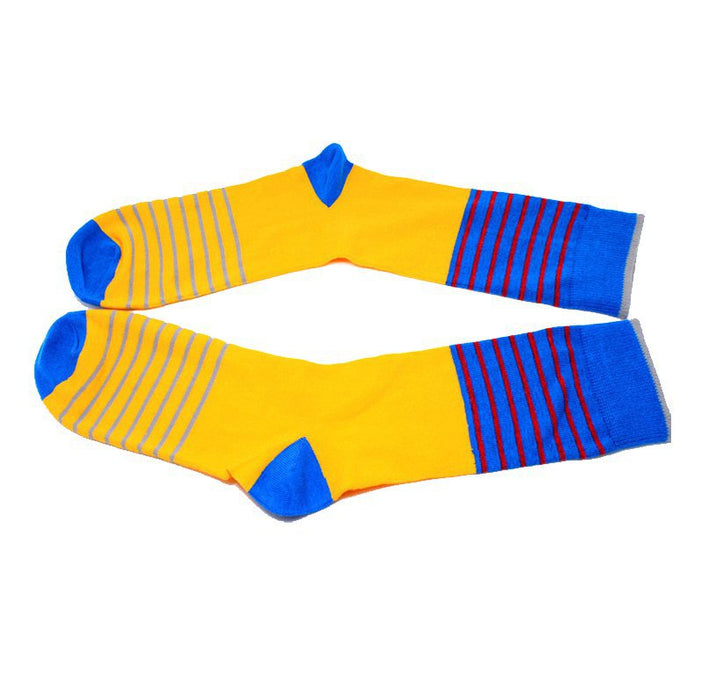 Wholesale Mid-calf all-season color-blocked socks