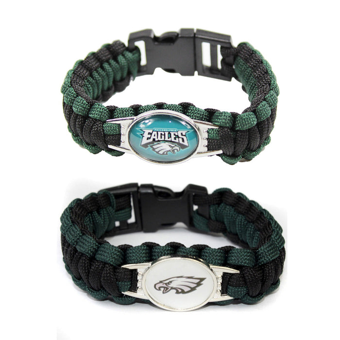 Wholesale rugby team rope woven bracelet