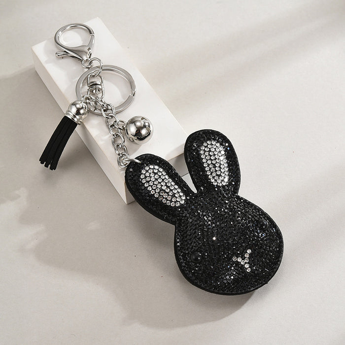 Wholesale Rabbit Metal Rhinestone Keychain