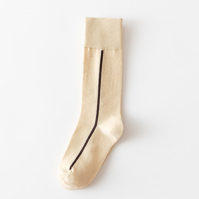 Wholesale Simple, light luxury, personalized socks, mid tube socks, cotton versatile line socks