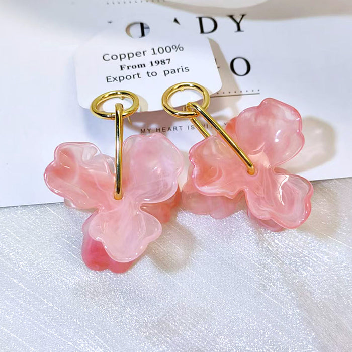 Wholesale Simple three-dimensional flower exaggerated earrings versatile ear accessories