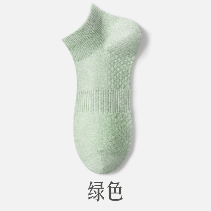 Wholesale Cotton yarn boat socks breathable short socks