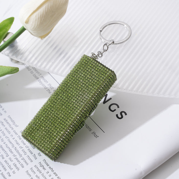 Wholesale Diamond-enhanced Aluminum Alloy Medicine Jar Storage Box Keychain JDC-KC-ZY039