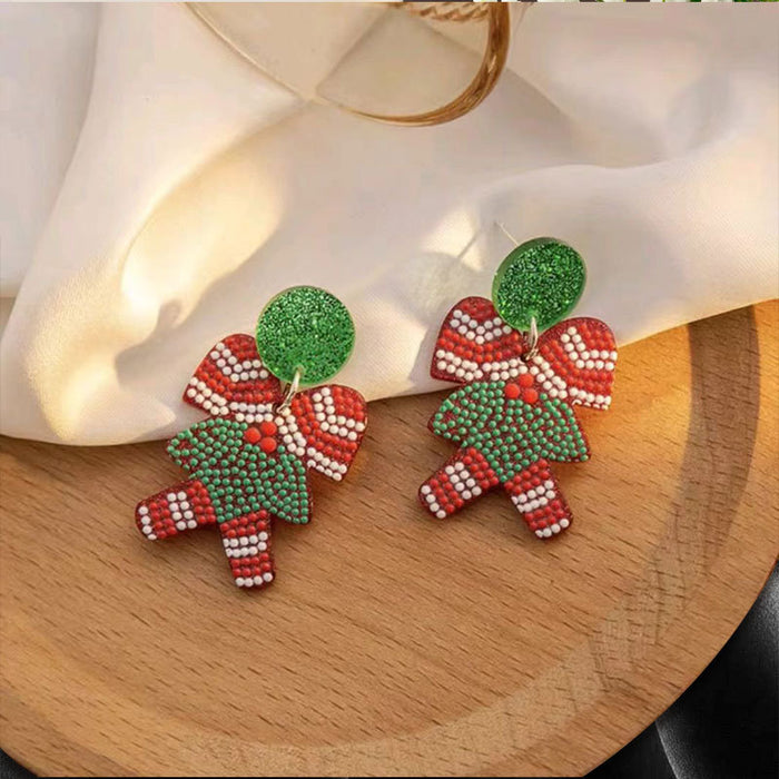 Wholesale Christmas earrings cute cute earrings Christmas tree snowflake women fashion jewelry