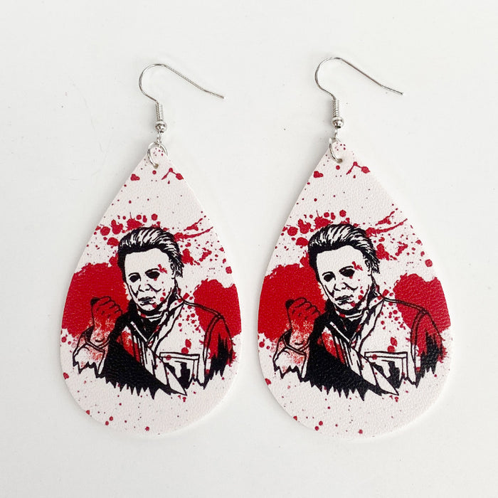 Wholesale  Earrings Horror Movie Characters Blood Exaggerated Dark Wind Holiday Gifts Cross-border New Earrings