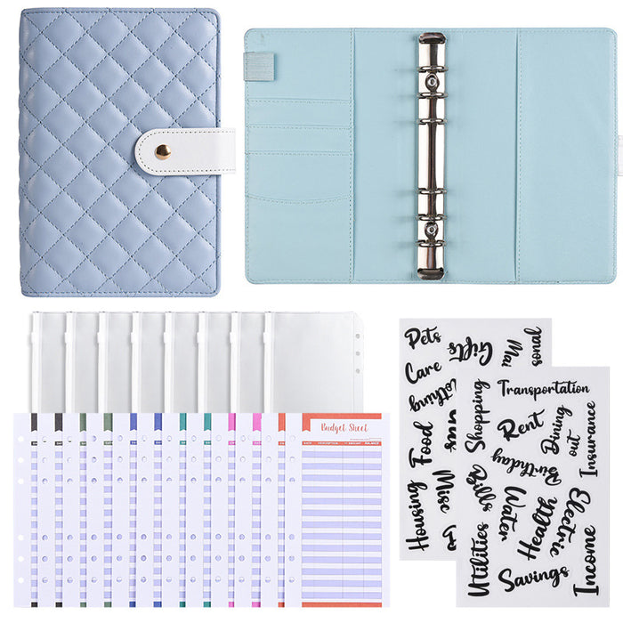 Wholesale Macaron Pu Leather Loose-Leaf Accounting Notebook Creative Cash Budget Financial Planning Notebook