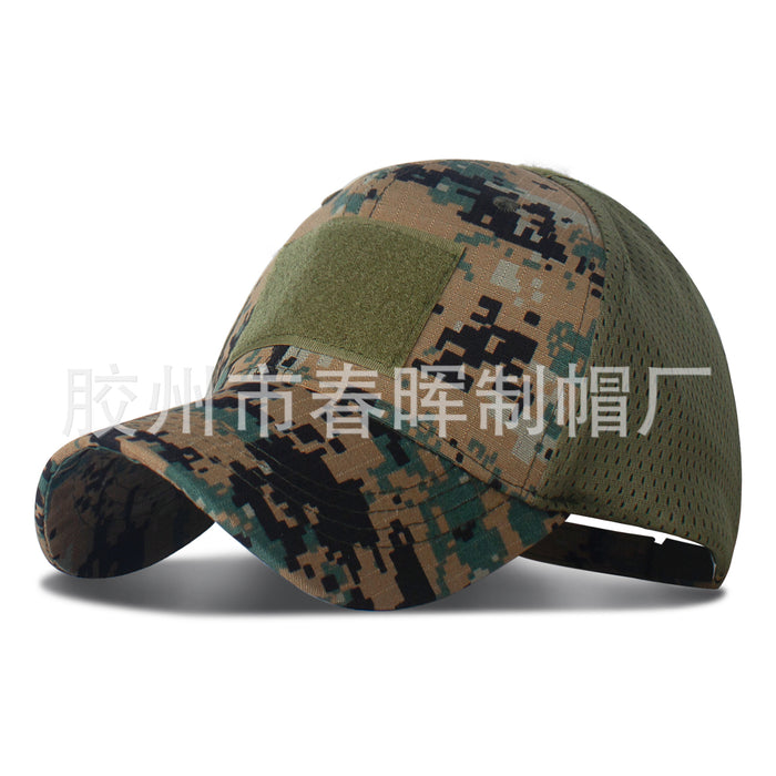 Wholesale New camouflage baseball cap, military fan sun hat, grid duckbill cap, python patterned military training cap