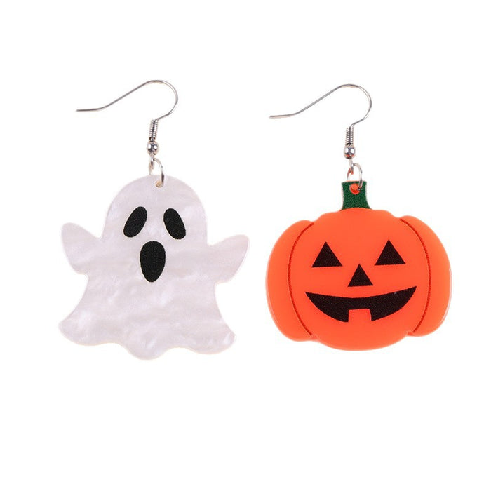 Wholesale Acrylic Earrings  Ghost Pumpkin Cartoon Spider Earrings for Women