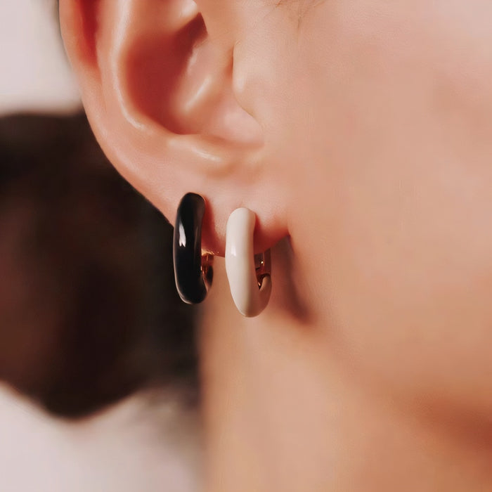 Wholesale  Earring Contrast Color Enamel Dropping Glaze Earrings Women's Elegant  Earrings