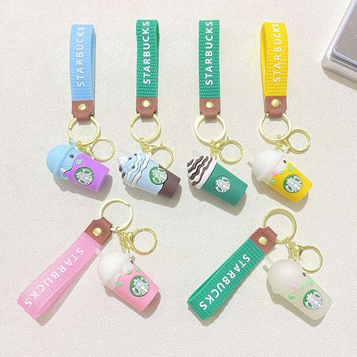 Wholesale Keychain doll car pendant doll bag milk tea cup key chain