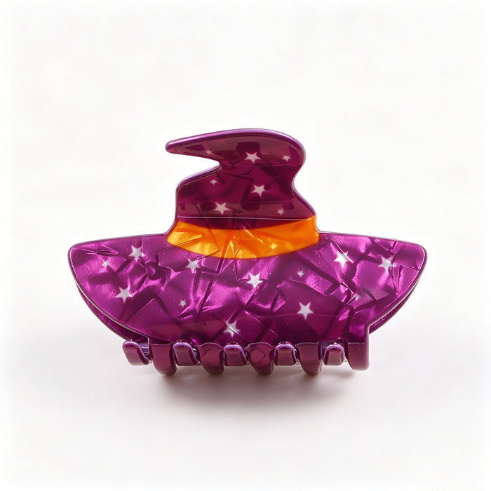 Wholesale Stylish  Shark Claw Hair Clips Ghost Pumpkin Black Cat Print Women Hair Accessory