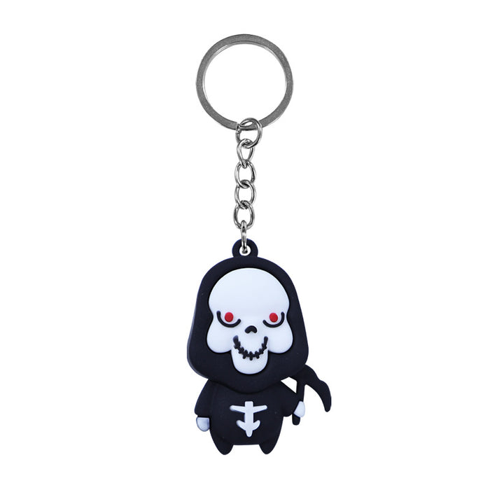 Wholesale  Pumpkin Ghost 3D PVC Keychain Doll DIY Party Bag Charm Keychain  MOQ:10