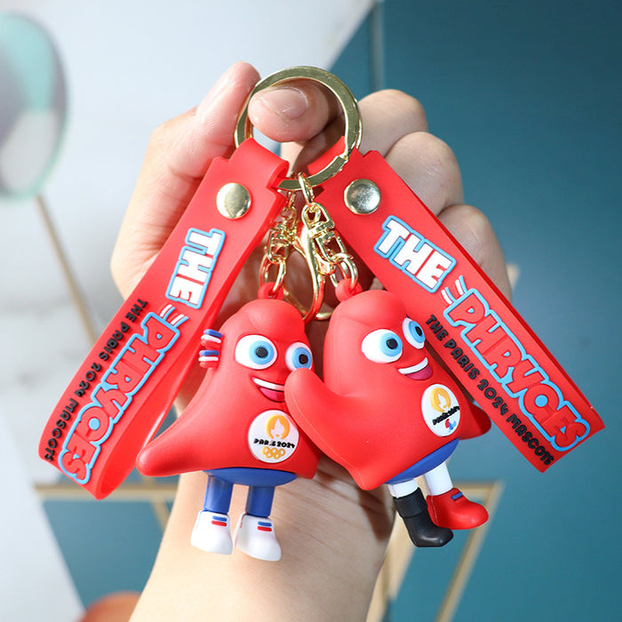 Wholesale Cartoon Silicone Doll Keychain JDC-KC-Shimin001