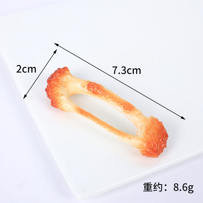 Wholesale Novelty PVC Chicken Bone Keychain Bag Charm For Backpack Purse And Car Key MOQ≥3