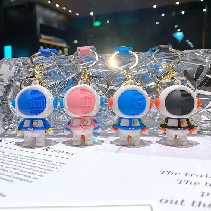 Wholesale rubber car bag pendant astronaut &  spaceman keychain