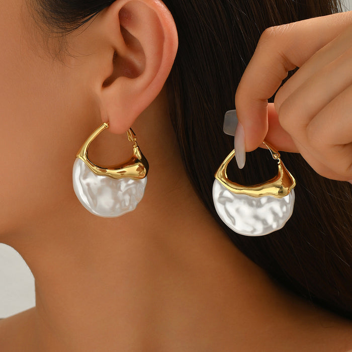 Wholesale Jewelry Niche Inlaid Pearl Earrings All-match Elegant Earrings for Women