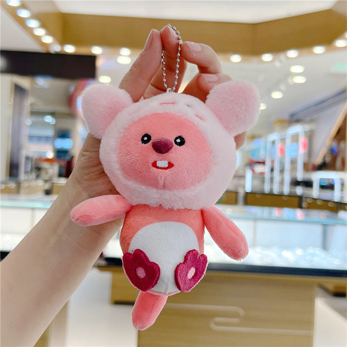 Wholesale  Cute Beaver Pendant Plush Toy Doll  Bag Pendant Keychain