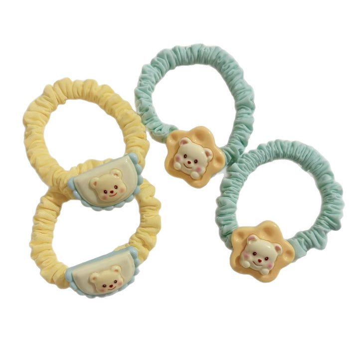 Wholesale Cute Fluffy Bear Hair Sweet Girly Heart Scrunchie Cartoon Small Hair Rope