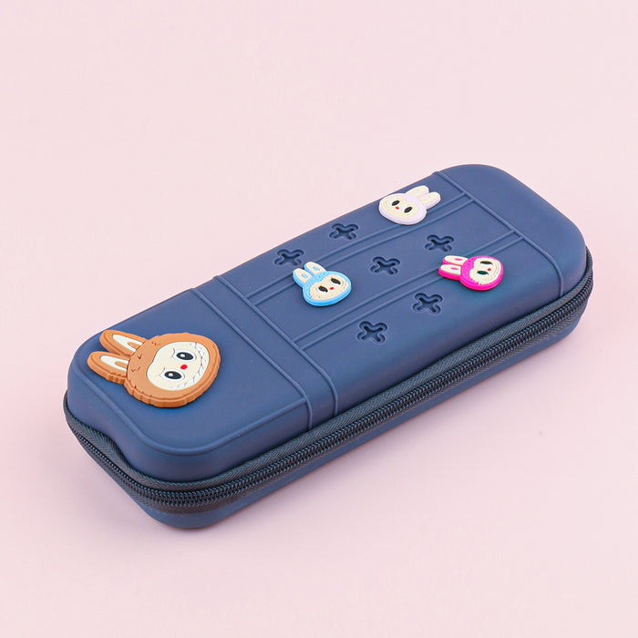Wholesale Cute Cartoon Silicone Pencil Case DIY Creative Students Stationery Organizer Bag MOQ≥10