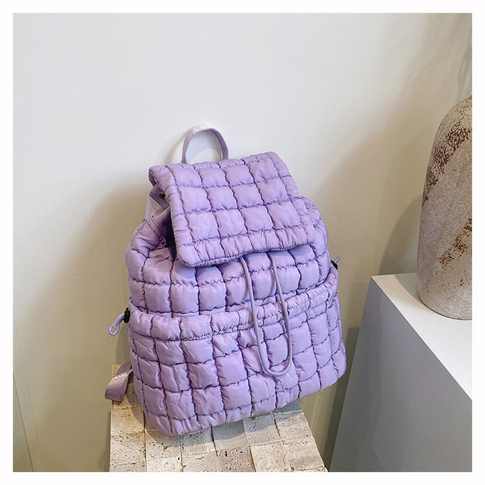 Wholesale Plaid Pleated Backpack JDC-BP-Runj001