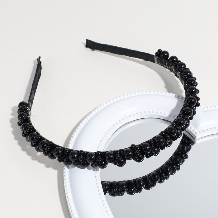 Wholesale Solid Color Pearl Headband JDC-HD-QianF001