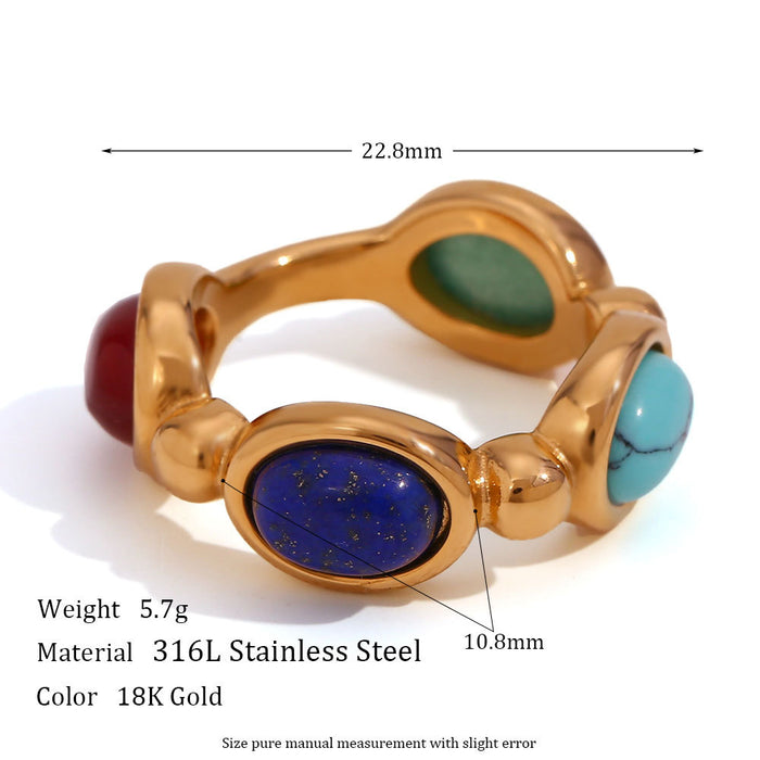 Wholesale Personalized Oil-Drip Ring Stainless Steel Plated with Gold Peach Heart Flower