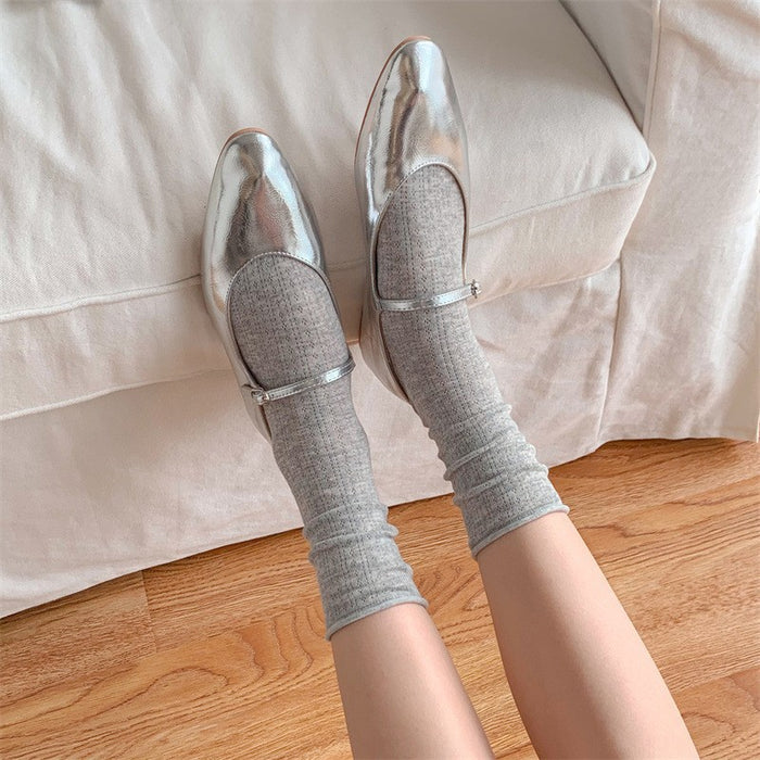 Wholesale Socks with hollow mesh and boneless stacking, rolled edge socks, mid tube socks