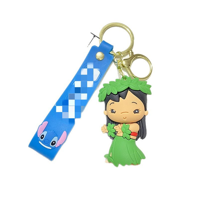 Wholesale Creative Multi-hand Dress Key Chain Cute Forest Hula Skirt Key Chain Small Gift