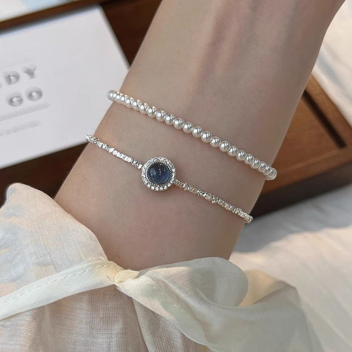 Wholesale Pearl with Diamond Bracelet for Casual Girls
