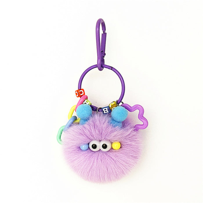 Wholesale Cute Cartoon Keychain Cute Creative Small Coal Ball Plush Doll Schoolbag Pendant Student Doll Gift