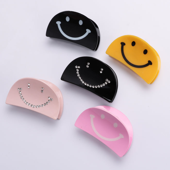 Wholesale Smiley Face Shape Acrylic Material Hairpin Back of Head