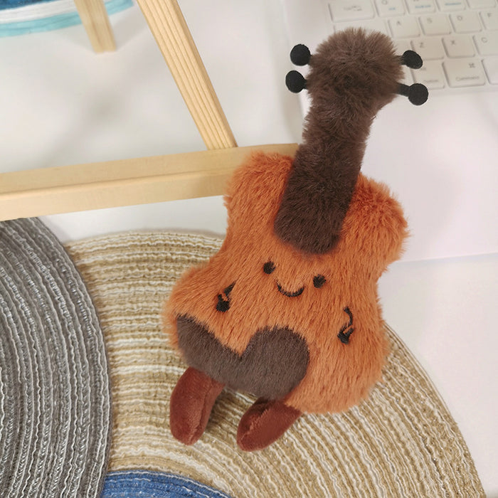 Wholesale Shanghai Wenchuang Musical Instrument Surrounding Plush Violin Cute Doll Pendant Decorative Ornaments Travel Commemorative Gift