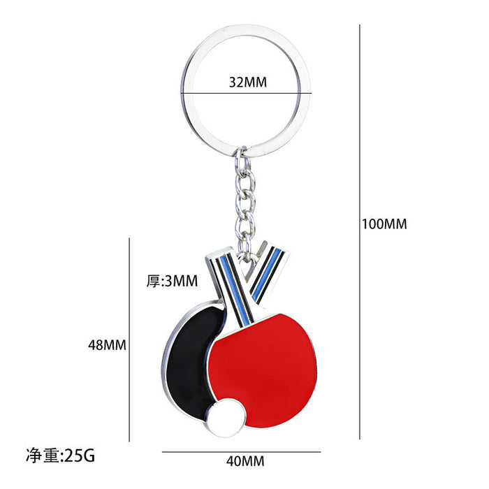 Wholesale Pickleball metal keychain car keychain pendant cultural and creative pickleball mini pickleball small gift
