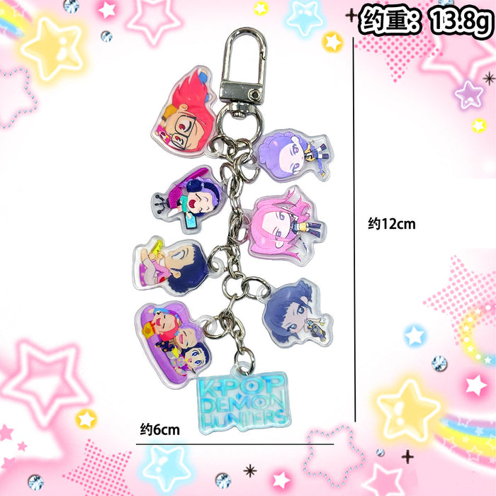 Wholesale 5pcs/ set Kpop Acrylic Keychain Bag Charm