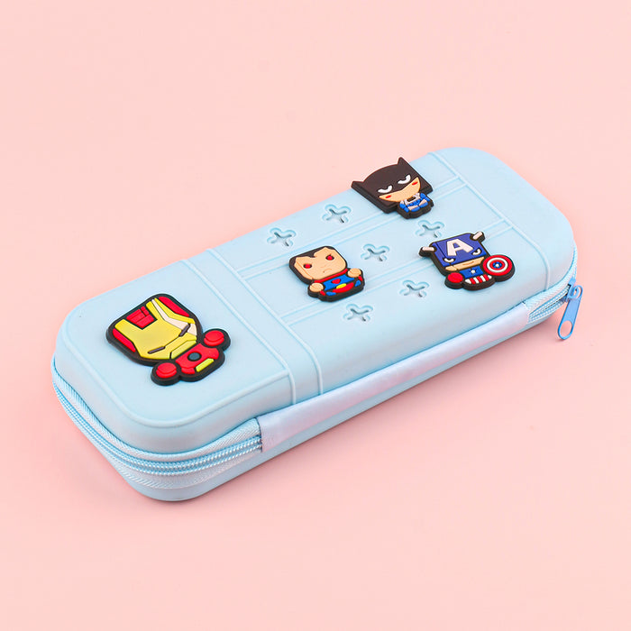Wholesale Cute Cartoon Silicone Pencil Case DIY Creative Students Stationery Organizer Bag MOQ≥10
