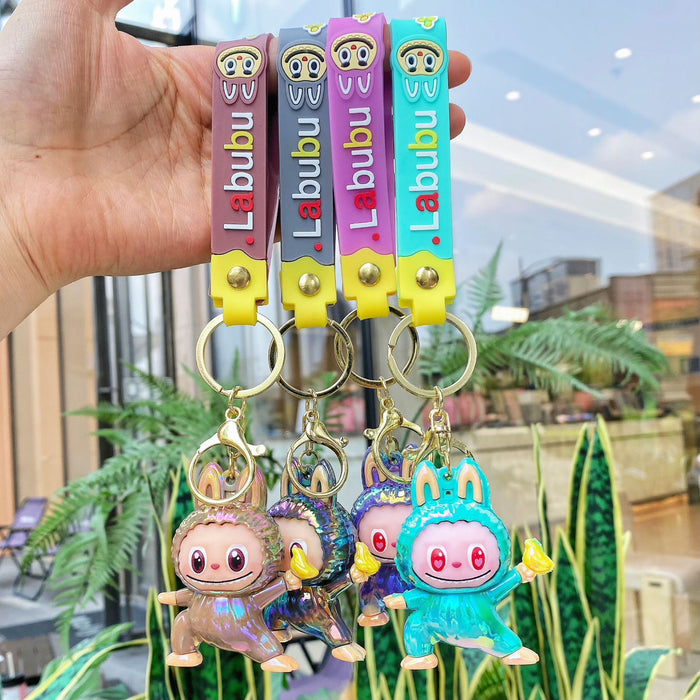 Wholesale Electroplated iridescent sheep keychain