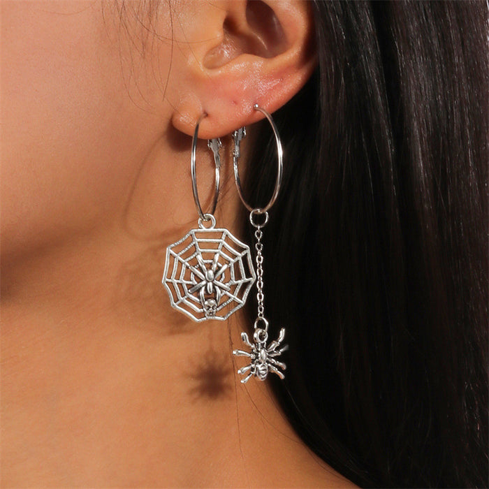 Wholesale Halloween Series Earrings Gothic Skull Spider Web Earrings for Women
