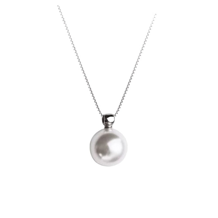 Wholesale Silver pearl pendant necklace, women's new style temperament, collarbone chain, high-end feeling, light luxury, niche necklace accessories