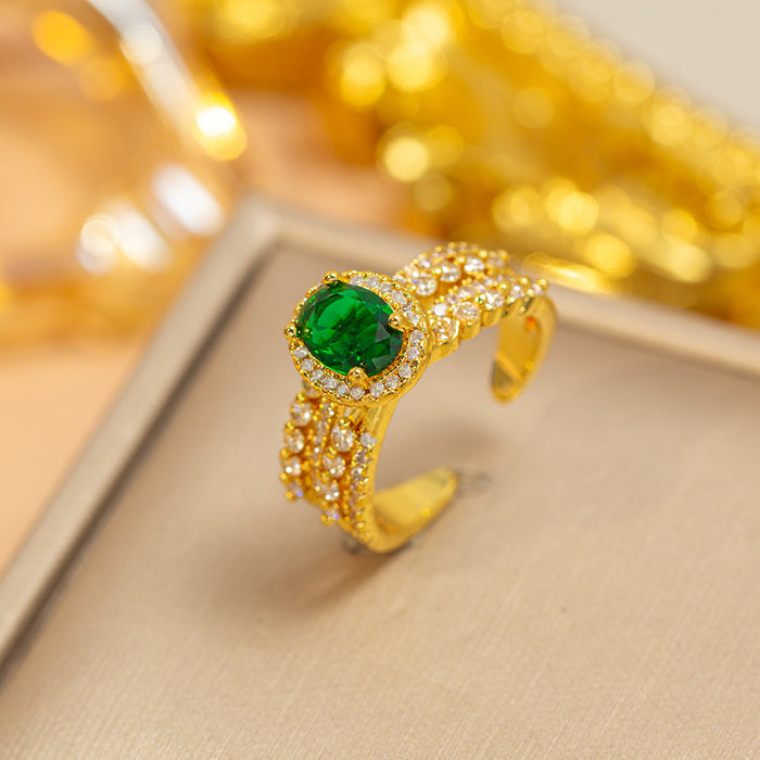 Wholesale Vintage Gold Plated Geometric Hollow Out Ring Adjustable Jewelry Accessory MOQ≥2