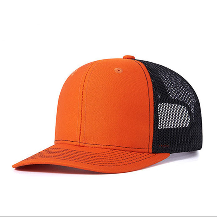 Wholesale Khaki pure color light board duckbill cap with wide brim and breathable mesh baseball cap