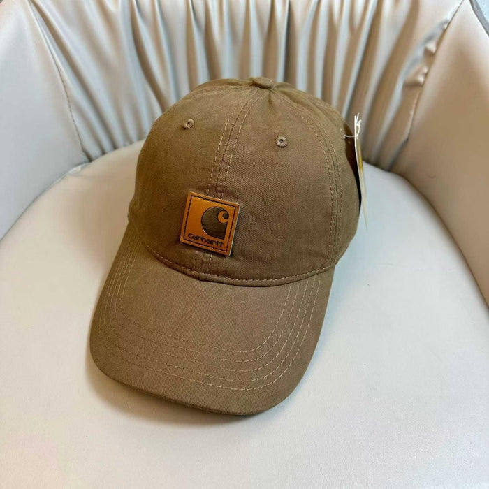 Wholesale Embroidered Black Baseball Cap Women's  Vintage Washed and Sanding Wide Brim Cap Big Head Small Hat