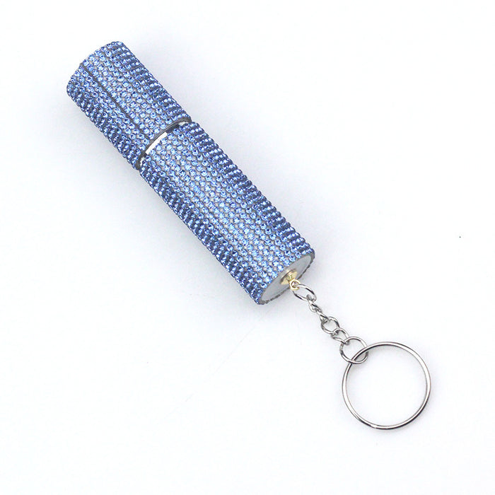 Wholesale 10ml Plastic Diamond-studded Perfume Bottle Keychain JDC-KC-TouMS024