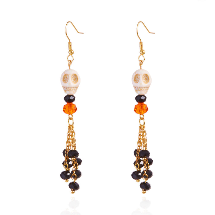 Wholesale  series earrings with funny atmosphere skull tassels