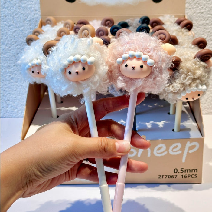 Wholesale Lamb' s Wool Pom-Pom Gel Pen