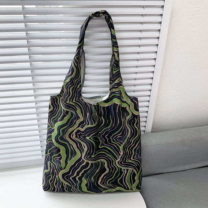 Wholesale Vintage oil painting flower canvas bag, one shoulder hand-held large capacity vest bag