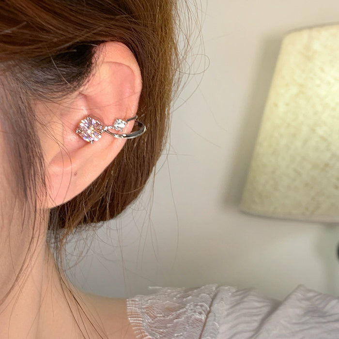 Wholesale Little Lightbulb Zircon Clip Earrings
