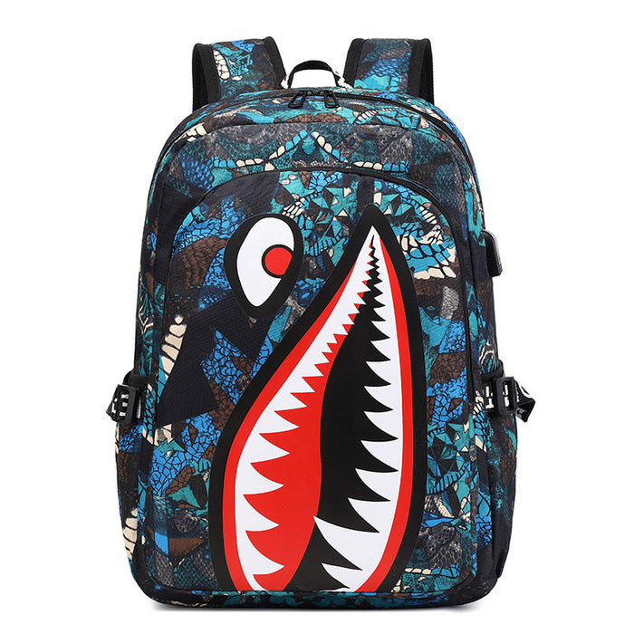 Wholesale Shark Personalized Pattern Printing Backpack Bags