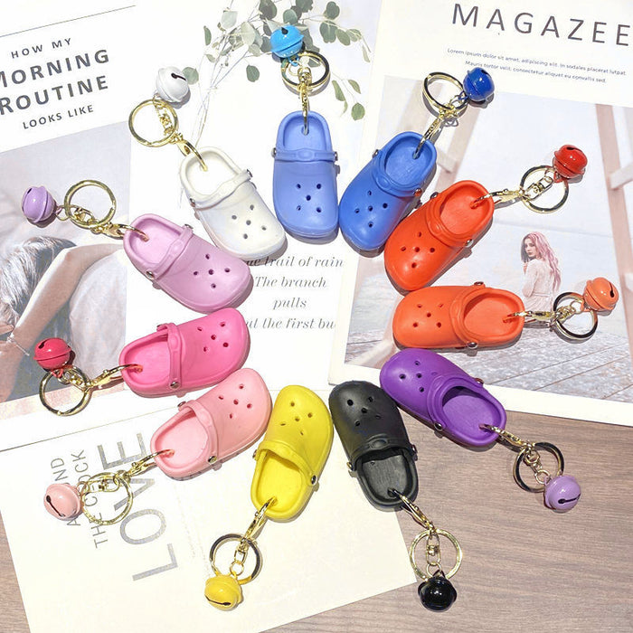 Wholesale Cute Mini Hole Shoes Keychain Pendant Toy Small Shoes Backpack Accessories
