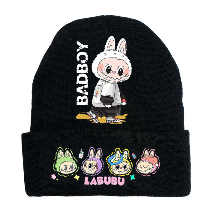 Wholesale   knitted hat autumn and winter new wool hat adult outdoor warm hat cross-border cartoon cold hat