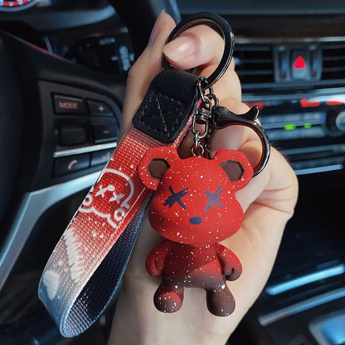 Wholesale Silicone Cartoon Bear Keychain JDC-KC-SengH003